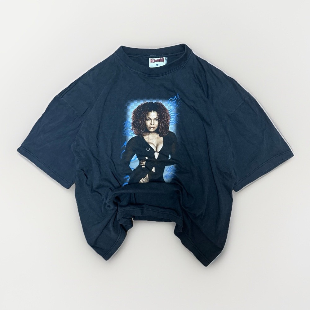 Vintage Janet Jackson 1998 Velvet Rope World Tour Usher Concert Black Shirt XL